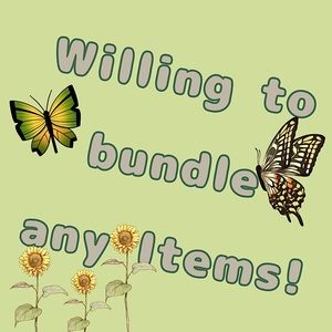 Willing to bundle any items together!Send a bundle and I’ll shoot you an offer!